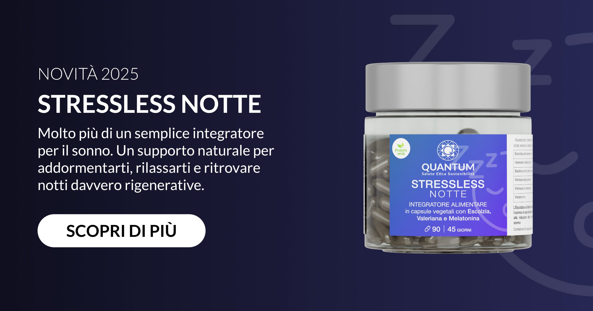 Stressless notte integratore melatonina